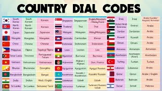 Country Dial Codes List  India dial code  UAE Dial Code [upl. by Buck]