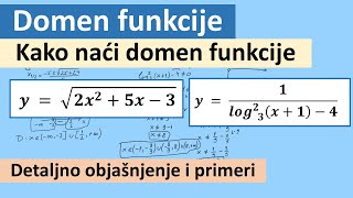 Ispitivanje funkcije Domen funkcije [upl. by Nosneh]