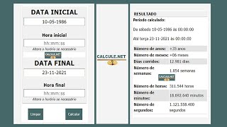 Contador de dias entre datas  v2  Calculenet [upl. by Heindrick741]