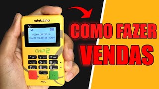 Como fazer vendas na Minizinha Chip 2 Maquina de Cartão PagSeguro [upl. by Anekahs]