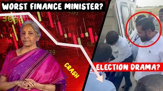 Stock Market Crash Worst finance minister amp Maharashtra election Drama amp Student protest [upl. by Valdis744]