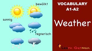 Learn German Vocabulary  Weather in German Wetter [upl. by Leinad]