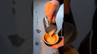 Rosetta 😍🦋 coffee barista latteart vikistopem coffeeaddict rosetta swan cute asmr [upl. by Shep728]