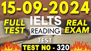 IELTS Reading Test 2024 with Answers  15092024  Test No  320 [upl. by Elias]