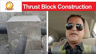 Thrust Block Construction Purpose Pressure Lines  Practical Civil Engineering Technology [upl. by Aslehc563]