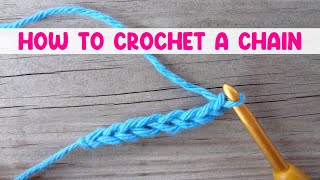 How to Crochet a Chain For The Absolute Beginner [upl. by Rawdon270]