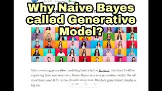 Why Naive Bayes called Generative Model [upl. by Rebeca]