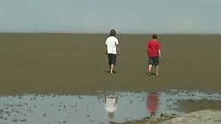 Insel Neuwerk im Wattenmeer Die Flut kommt Juli 2009 [upl. by Einaffyt]