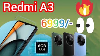 Redmi A3 Upcoming model  Redmi A3 Review comparison A2 [upl. by Gnirol]