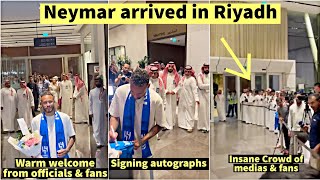 Crowd reaction when Neymar arrived in Riyadh  Al Hilal [upl. by Kliman339]