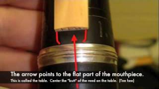 Clarinet Reed Placement [upl. by Ardnikat789]