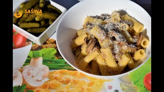 Tjestenina sa kupusom i šampinjonima Sweet Cabbage pasta with champignons  Sašina kuhinja [upl. by Sacrod]