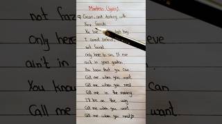 Montero song lyrics 💜montero handwriting song music lyricsshorts [upl. by Sivrad]