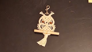 Macrame Owl Keychain [upl. by Notsej]