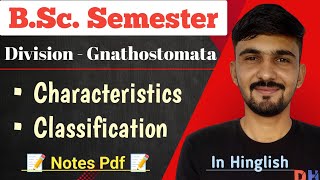 Gnathostomata Classification amp Characteristics  Gnathostomata  Bsc Semester  By Dadhich Sir [upl. by Rozele]