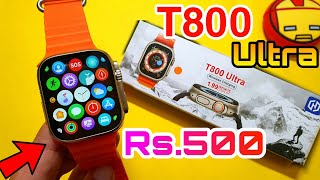 T800 Ultra Smartwatch Unboxing And Review  T800 Ultra  T800 Smartwatch  Apple Watch Ultra Clone [upl. by Postman]