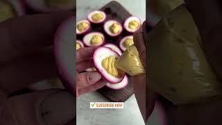 Beet Pickled Deviled Eggs  Beet Pickled Deviled Eggs Recipe  Beet Pickled Deviled Eggs [upl. by Itsud]