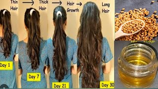 Fenugreek seeds Hair oil for Fast Hair Growth30 Days Hair Growth Challenge 💯✅ [upl. by Nannaihr]