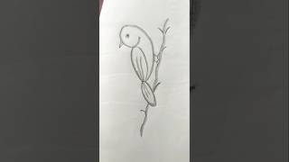 Drawing a Bird  Simple and Easy Bird Drawing Tutorialart viralvideo ytshorts simpledrawing [upl. by Suzan]