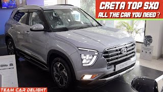 Creta 2022 Top Model  Walkaround Review with On Road Price  Hyundai Creta 2021  SX O [upl. by Leunas]