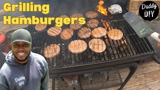 POV Charcoal Direct Grilling Hamburgers  ASMR [upl. by Etep]