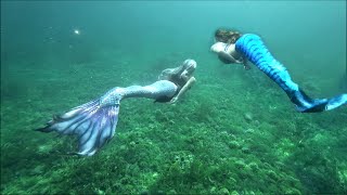 FANTASY MERMAIDS  Mermaid Sisters Swim in the Magical Waters of Lake Michigan  Underwater Video [upl. by Hoffmann]