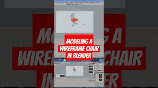 Modeling a wireframe chair in Blender blender 3dmodeling art 3danimation 3d blender3d [upl. by Noraa]