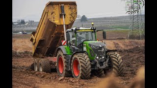 3 Traktoren im Baustelleneinsatz Fendt 942 2x JCB Fasttrac 4220 [upl. by Oremoh]