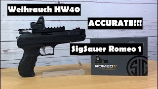 Weihrauch HW40 mit SigSauer Romeo 1 Red Dot Reflexvisier Full Review inkl Schusstest [upl. by Williams]