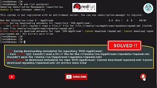 Error During Downloading Metadata for Repository  Yum repository Error SOLVED linux RHEL [upl. by Elehcim]