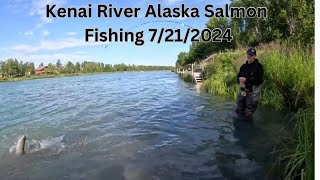 Fishing for salmon on Kenai river Alaska 7212024 [upl. by Hung]