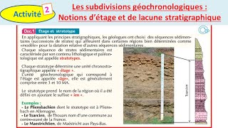 Les subdivisions géochronologiques notion détage et de lacune stratigraphique شرح بالداريجة 1 bac [upl. by Christye705]