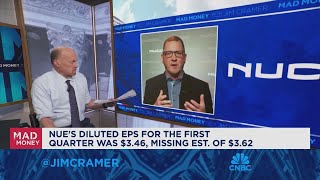 Nucor CEO Leon Topalian sits down with Jim Cramer [upl. by Zebada]