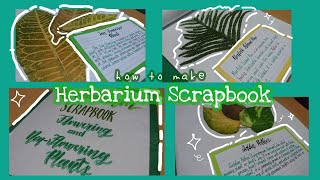 How to make a 🌿HERBARIUM SCRAPBOOK☘️🌻Flowering and Nonflowering🌱 plants ✨SCIENCE🔬 [upl. by Ody]