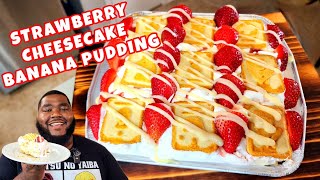 Strawberry Cheesecake Banana Pudding  Kitchen Experiments [upl. by Amsirac]