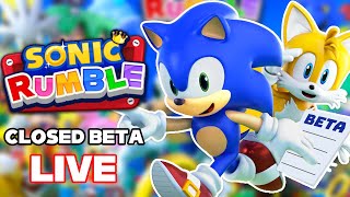 Sonic Rumble CLOSED BETA  Session 1  LIVE [upl. by Neelyaj]