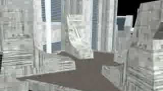 Truespace 76 huge city scene real time animation [upl. by Albina]