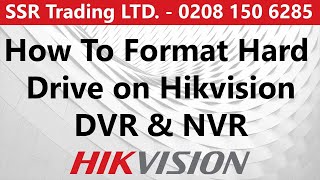 Hikvision Format Hard Drive HDD on Hikvisions CCTV DVR NVR Recorder To Wipe All Recordings [upl. by Kant]