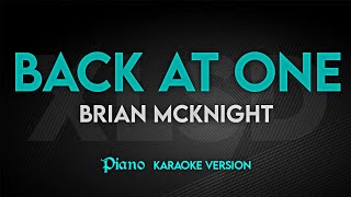 BACK AT ONE  Brian McKnight  Karaoke Version  Platinum Piano XL SD [upl. by Mutua776]