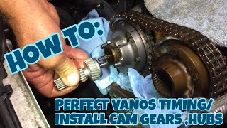 How to Perfect VANOS timing trick synchro gear installation  cam gears and hubs E46 M3 part 5 [upl. by Barhos]