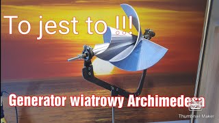 ELEKTROWNIA WIATROWA ARCHIMEDESA  WIND GENERATOR [upl. by Ydurt]