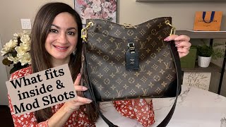 Louis Vuitton Odeon Monogram MM REVIEW What fits inside Mod shots [upl. by Navanod]