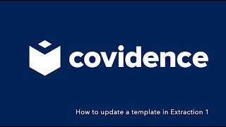 How to update a template in Extraction 1 [upl. by Nadiya]