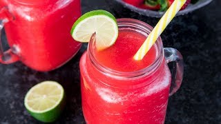 Frozen Strawberry Daiquiri Cocktail Recipe  Summer Slush at it’s best [upl. by Lukash971]