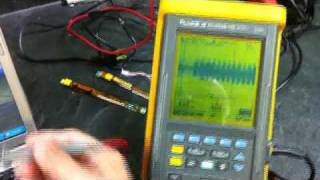 Laptop Inverter testing with Fluke Scopemeter [upl. by Nohsar]