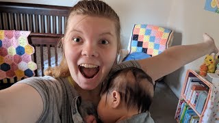 Getting my babys nursery ready  SAHM  mom vlog [upl. by Wiburg]