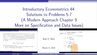 Solutions to Problems 57 A Modern Approach Chapter 9  Introductory Econometrics 44 [upl. by Maroney]