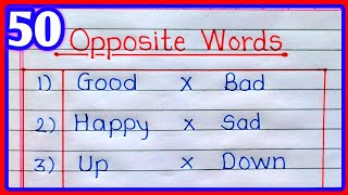 50 opposite words  Antonyms in english  50 opposites  Opposites in english  Opposite words [upl. by Trebloc]