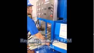 Collaudo e taratura pompa Bosch Rexroth [upl. by Mehcanem]