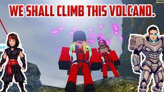 LETS CLIMB THIS VOLCANO Roblox Volcano Climbing [upl. by Zabrine975]